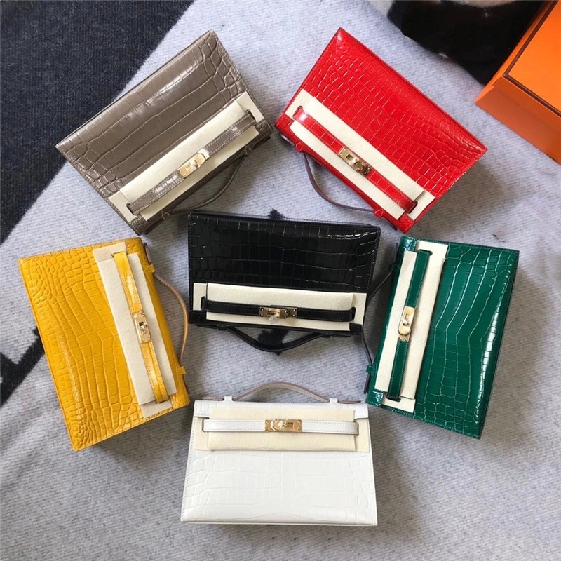 Kelly torba s lancem, mini, prva generacija, uzorak krokodila, večernja clutch, mala kvadratna torba, preko ramena ili crossbody za žene