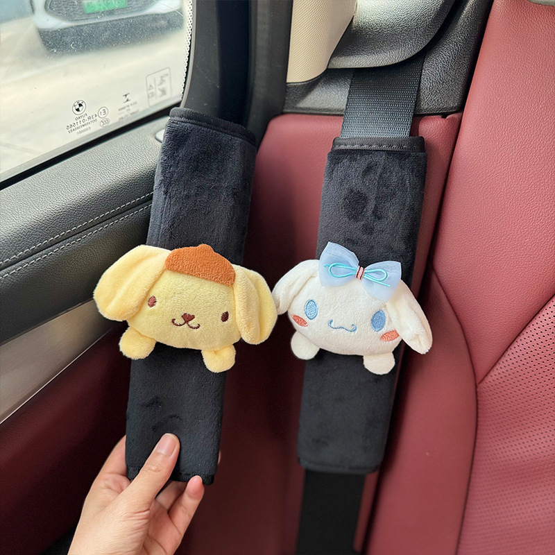 Automobiļa drošības jostas plecu aizsargs – mīļš multfilmas dizains, poliesters, Mengya zīmols, svars 0.1