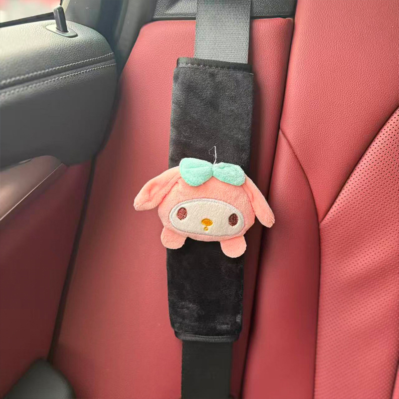 Automobiļa drošības jostas plecu aizsargs – mīļš multfilmas dizains, poliesters, Mengya zīmols, svars 0.1