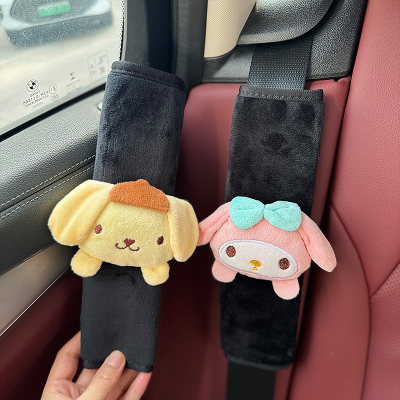 Automobiļa drošības jostas plecu aizsargs – mīļš multfilmas dizains, poliesters, Mengya zīmols, svars 0.1