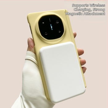 Huawei Mate X6 saliekamā telefona lieta, ciets polikarbonāta korpuss, matēts pārklājums, reljēva tekstūra, centrālais šarnīrs