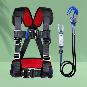 Триточков предпазен колан за работа на височина, комплект куки за въже по национален стандарт