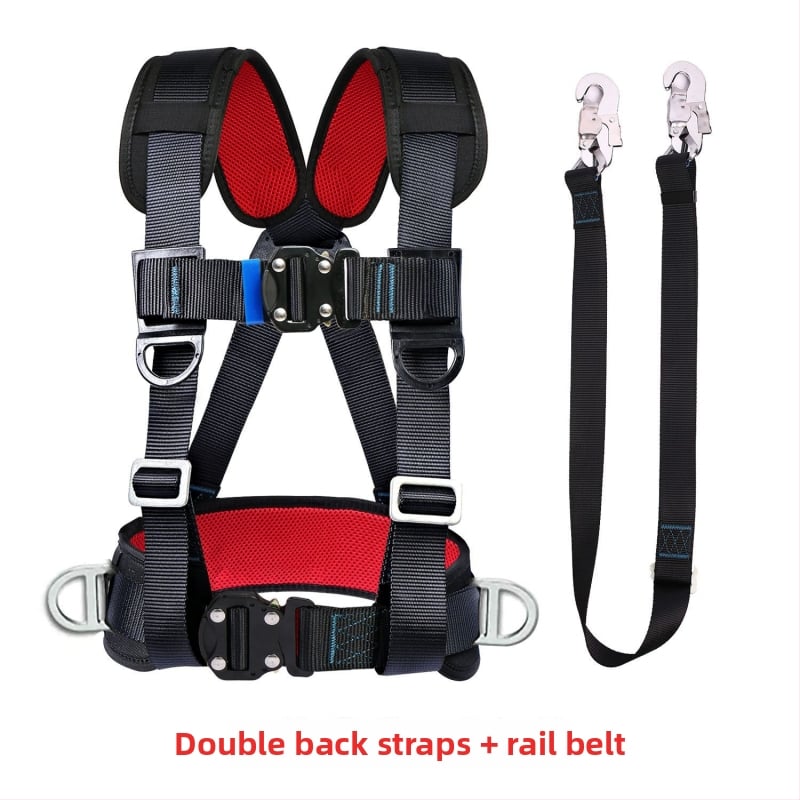 Триточков предпазен колан за работа на височина, комплект куки за въже по национален стандарт