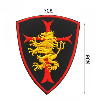 Velcro rankogalių pleistras – siuvinėtas Seal Commando Team 6-osios grupės emblem, dryžiai raštas, poliesteris
