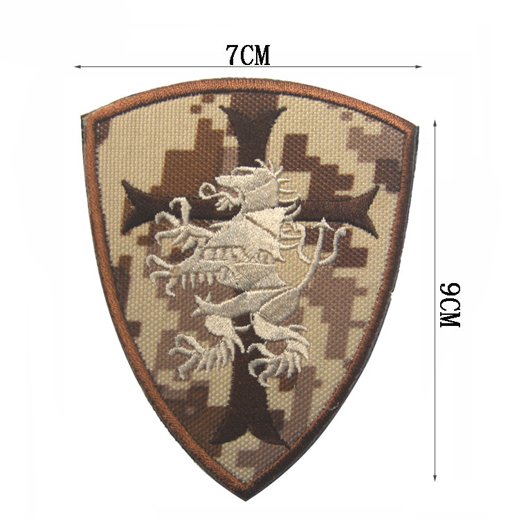 Velcro rankogalių pleistras – siuvinėtas Seal Commando Team 6-osios grupės emblem, dryžiai raštas, poliesteris