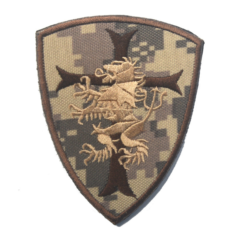 Velcro rankogalių pleistras – siuvinėtas Seal Commando Team 6-osios grupės emblem, dryžiai raštas, poliesteris