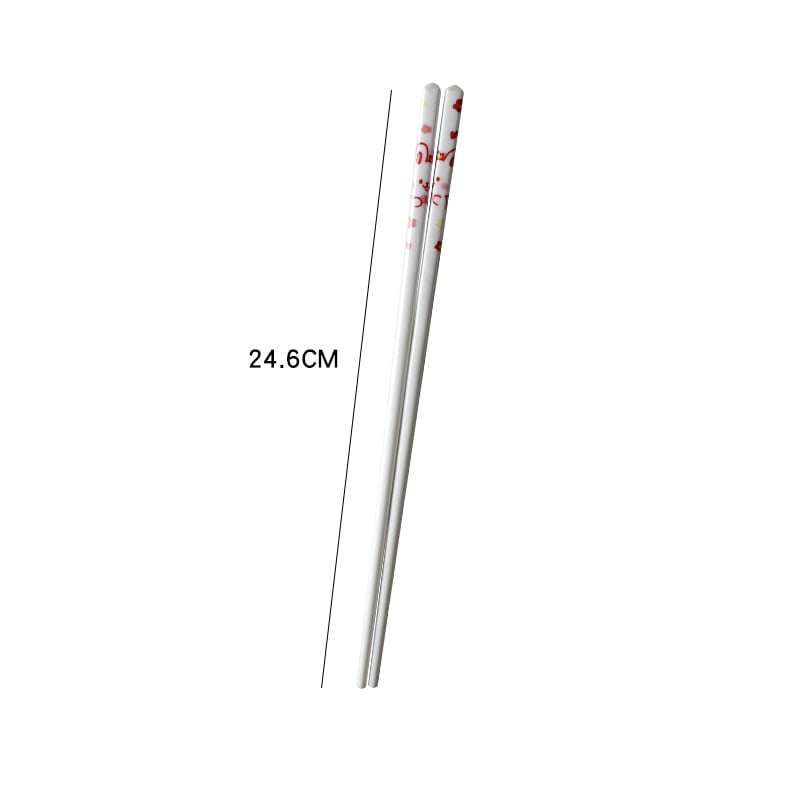 Chopsticks ceramice cu design desen animat, stil proaspăt și drăguț, calitate de primă clasă