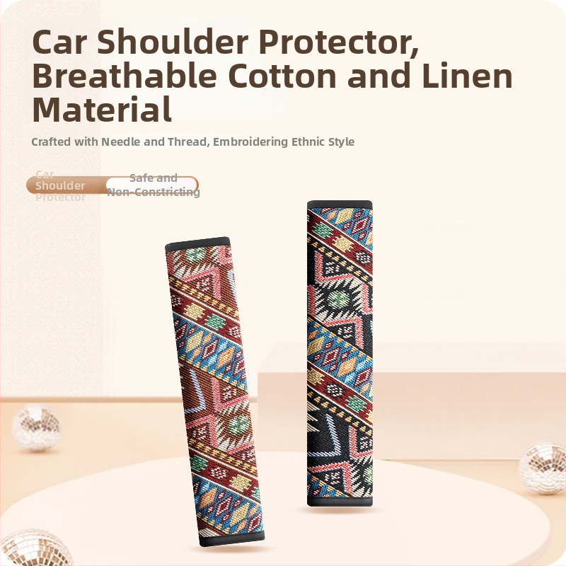 Automobiļa drošības josta pleca aizsargs — Etniskais stils, Karikatūru dizains, Poliesters, Gu qi zīmols