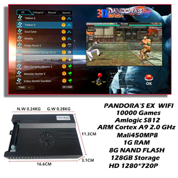 Arcade spēļu mātesplate 3D Pandora EX – Android, 128 GB atmiņa, HDMI/VGA/USB interfeisi, Paperback spēles versija, Nostalģisks vēja stils