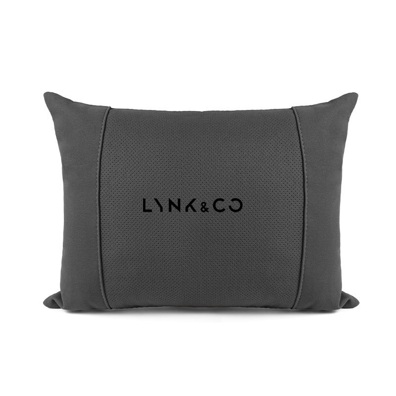 Perna pentru capul scaunului auto Lynk cu memory foam, exterior din suede, logo Lynk, pentru toate sezoanele, personalizabilă