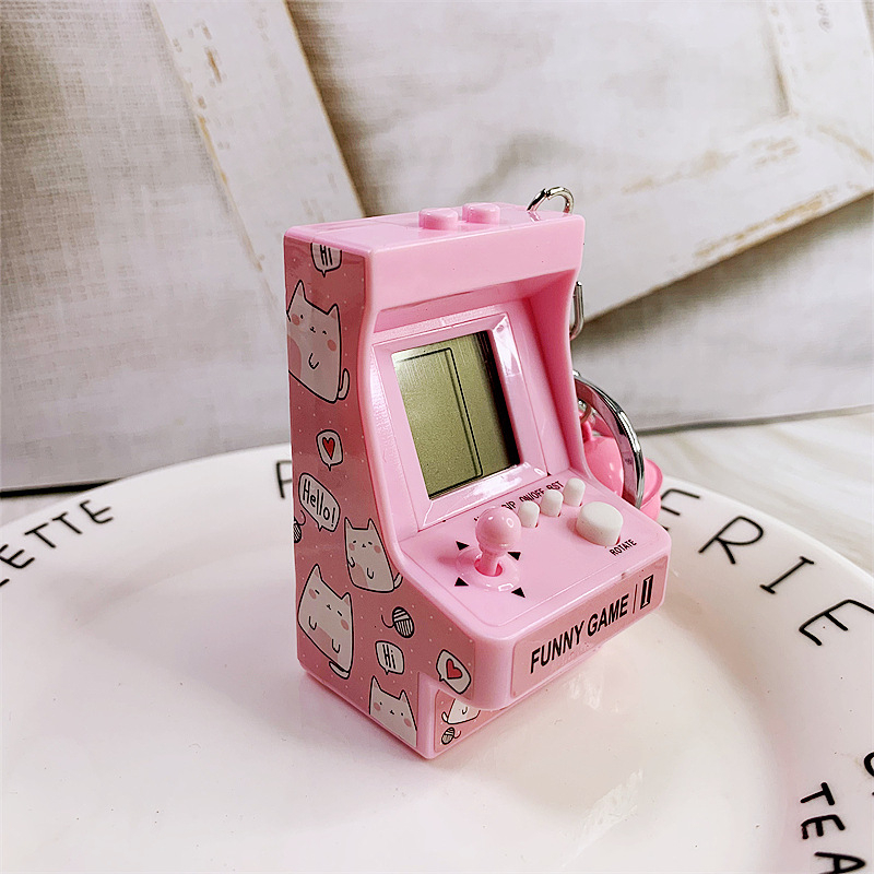 Breloc cu joystick de arcade și joc Tetris – stil drăguț, personalizat, ABS, marca Dimeifei, ambalare individuală