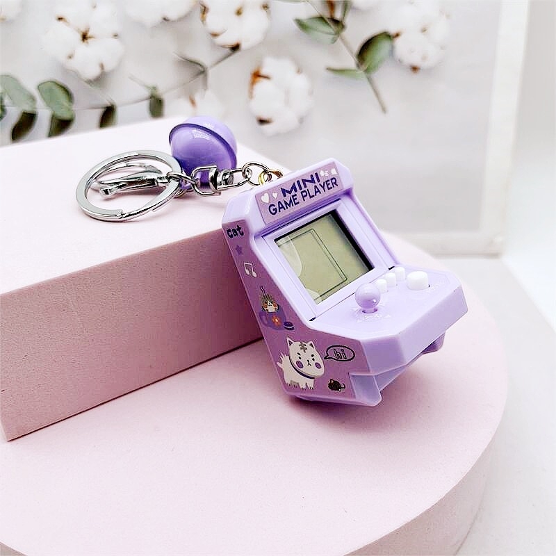 Breloc cu joystick de arcade și joc Tetris – stil drăguț, personalizat, ABS, marca Dimeifei, ambalare individuală