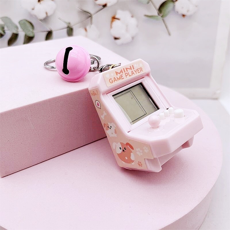 Breloc cu joystick de arcade și joc Tetris – stil drăguț, personalizat, ABS, marca Dimeifei, ambalare individuală