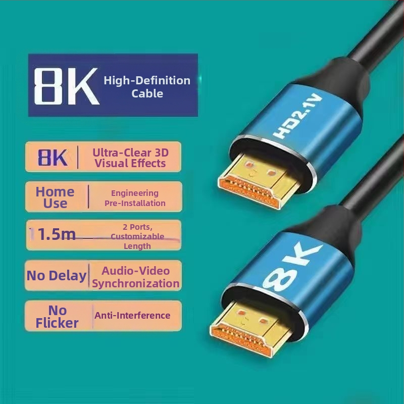 HDMI 2.1 8K Ultra-Clear kábel – univerzálny, pre TV, počítač, set-top box a projektor
