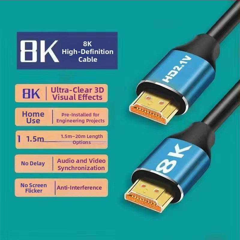 HDMI 2.1 8K Ultra-Clear kábel – univerzálny, pre TV, počítač, set-top box a projektor