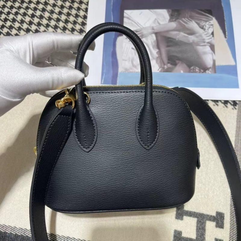 Kožna torbica s oblikom školjke - ulična moda, zatvarač, prava koža, Super Fiber podstava
