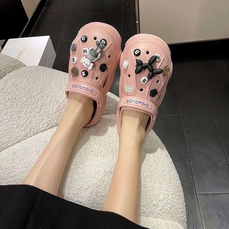 I formos šlepetės su atskirtu pirštu, PVC viršus ir PVC padai, saldus stilius, vasaros išleidimas 2022