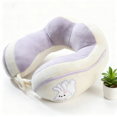 Pernă de gât în formă de U, cu umplutură PP cotton, țesătură catifelată Crystal Velvet, pernă de călătorie portabilă pentru mașină și drumuri lungi