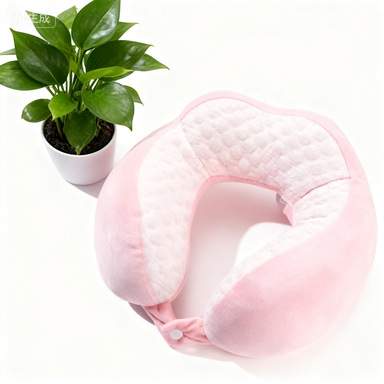 Pernă de gât în formă de U, cu umplutură PP cotton, țesătură catifelată Crystal Velvet, pernă de călătorie portabilă pentru mașină și drumuri lungi