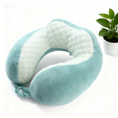 Pernă de gât în formă de U, cu umplutură PP cotton, țesătură catifelată Crystal Velvet, pernă de călătorie portabilă pentru mașină și drumuri lungi
