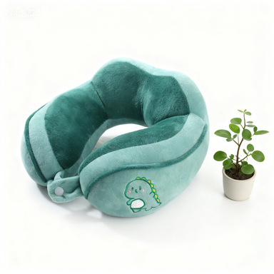 Pernă de gât în formă de U, cu umplutură PP cotton, țesătură catifelată Crystal Velvet, pernă de călătorie portabilă pentru mașină și drumuri lungi