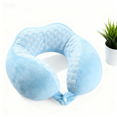 Pernă de gât în formă de U, cu umplutură PP cotton, țesătură catifelată Crystal Velvet, pernă de călătorie portabilă pentru mașină și drumuri lungi