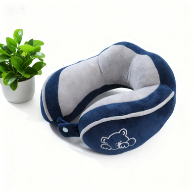 Pernă de gât în formă de U, cu umplutură PP cotton, țesătură catifelată Crystal Velvet, pernă de călătorie portabilă pentru mașină și drumuri lungi