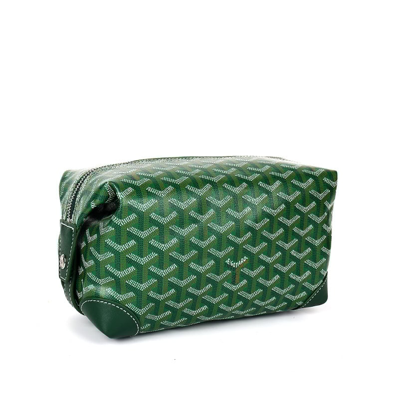 Bőr toalett- és kozmetikai táska - Uniszex, mintás betűvel, vízálló, másodlagos tehénbőr, belső poliészter-pamut bélés