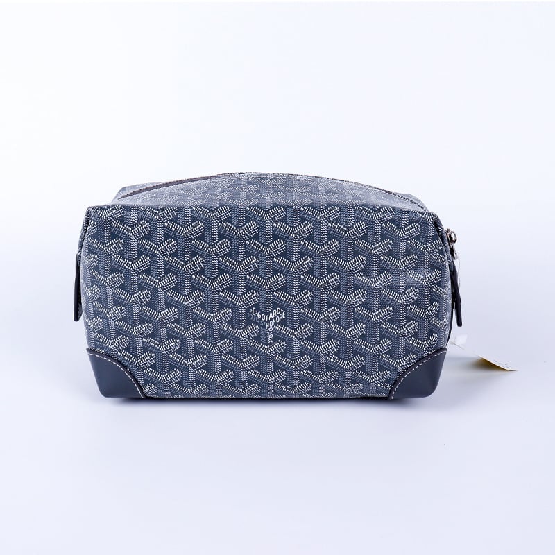 Bőr toalett- és kozmetikai táska - Uniszex, mintás betűvel, vízálló, másodlagos tehénbőr, belső poliészter-pamut bélés