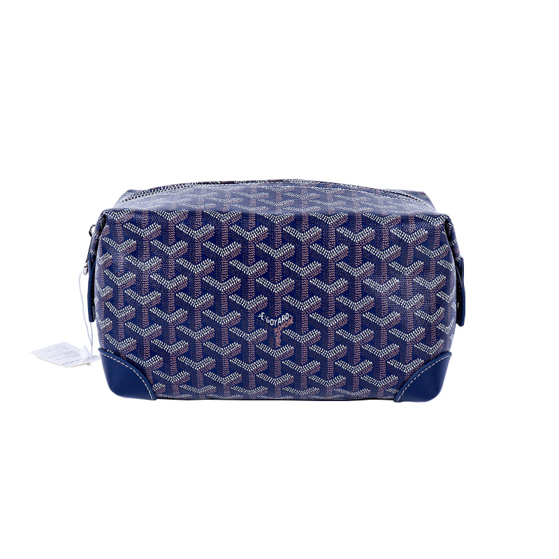 Bőr toalett- és kozmetikai táska - Uniszex, mintás betűvel, vízálló, másodlagos tehénbőr, belső poliészter-pamut bélés