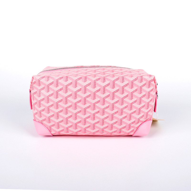 Δερμάτινο τσαντάκι καλλυντικών - Unisex, σχέδιο με γράμμα, αδιάβροχο, δέρμα δεύτερου στρώματος, επένδυση πολυεστέρα-βαμβάκι