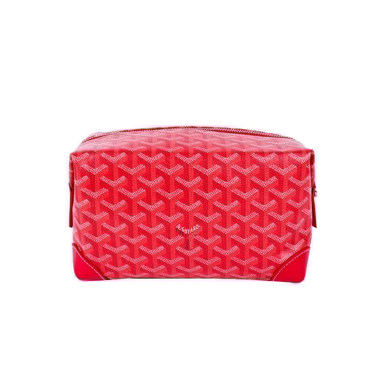 Bőr toalett- és kozmetikai táska - Uniszex, mintás betűvel, vízálló, másodlagos tehénbőr, belső poliészter-pamut bélés