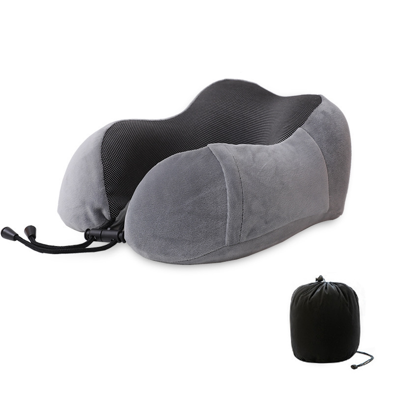 Perne de gât cu formă U din spumă cu memorie, pentru adulți, husă din spandex moale, greutate ≤0,5 kg, pentru birou și călătorii