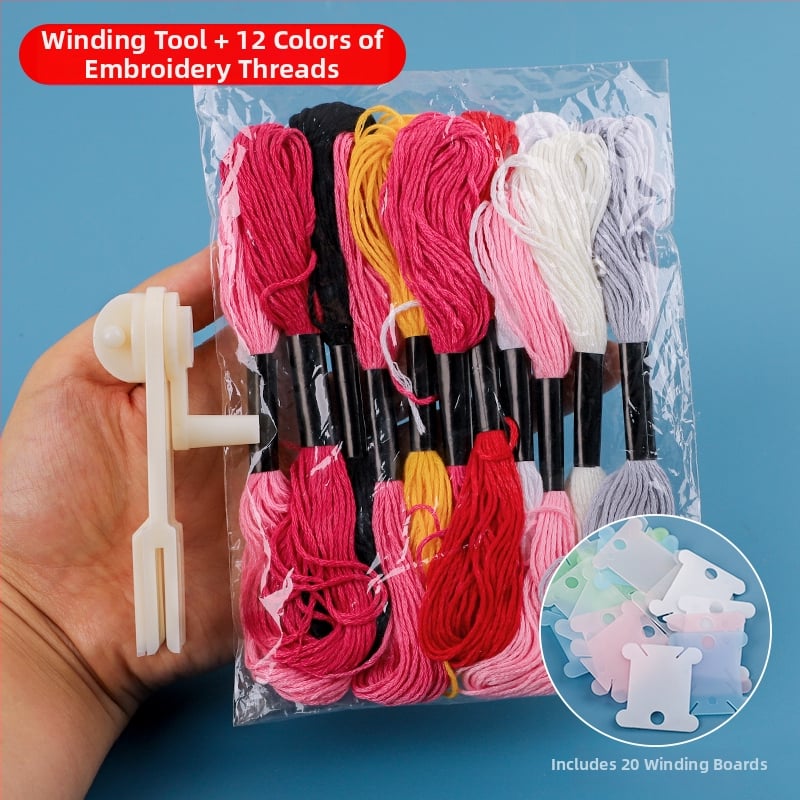 Навивател за прежда за кръстосано бродиране – ръчен инструмент за домашна употреба