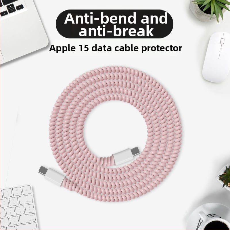 Защитен калъф за кабел за данни с кристален навиващ се шнур, устойчив на счупване