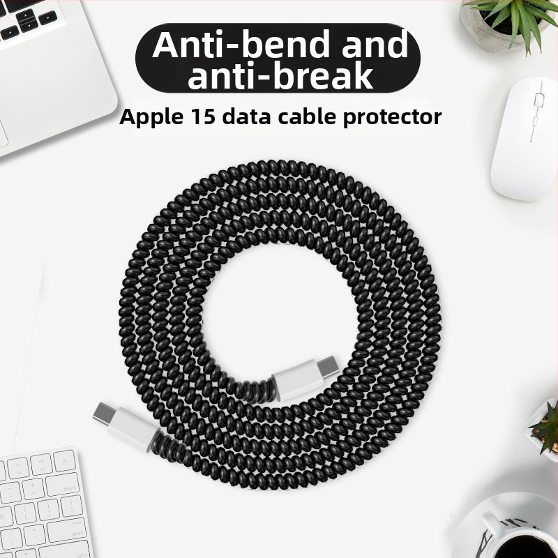 Защитен калъф за кабел за данни с кристален навиващ се шнур, устойчив на счупване