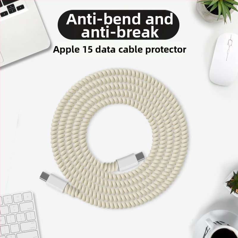 Защитен калъф за кабел за данни с кристален навиващ се шнур, устойчив на счупване