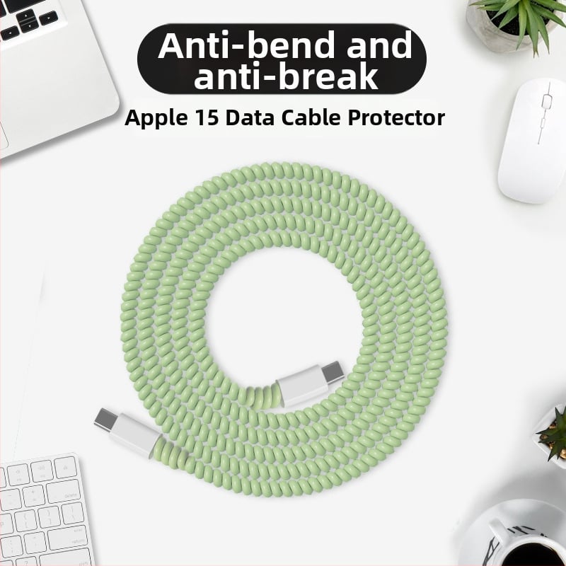 Защитен калъф за кабел за данни с кристален навиващ се шнур, устойчив на счупване