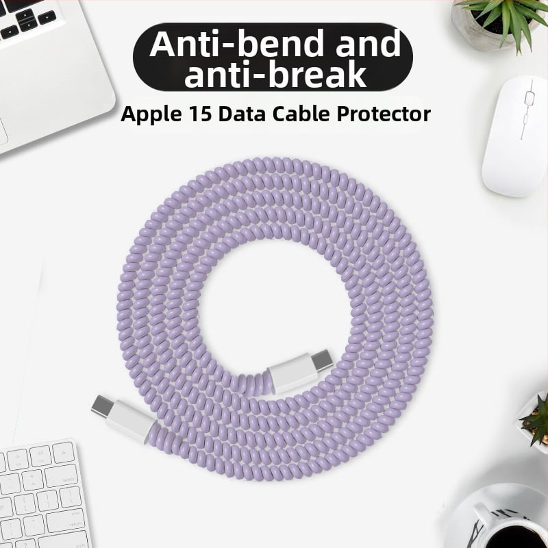 Защитен калъф за кабел за данни с кристален навиващ се шнур, устойчив на счупване