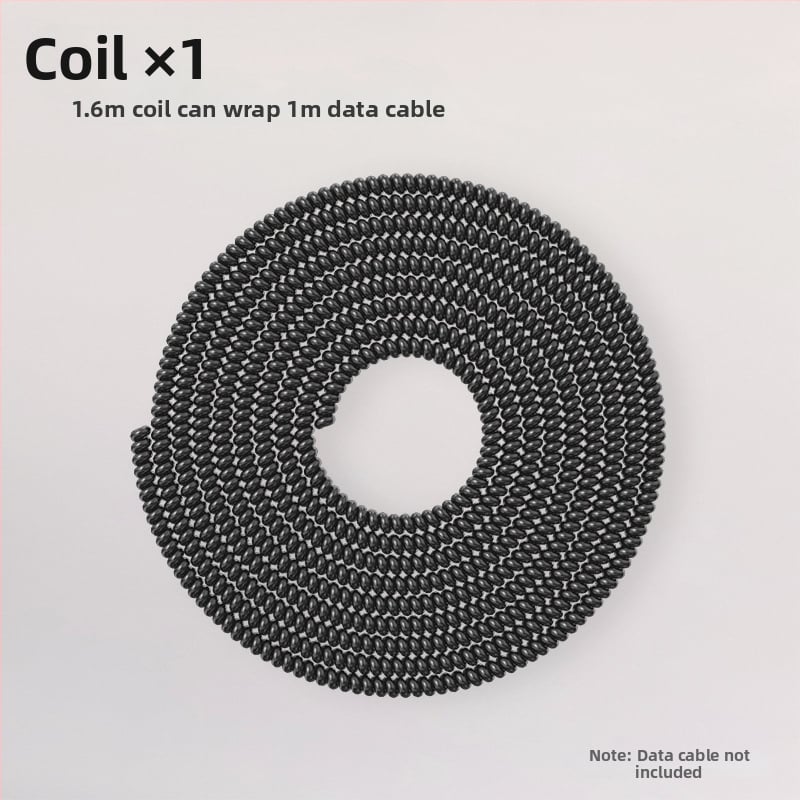 Защитен калъф за кабел за данни с кристален навиващ се шнур, устойчив на счупване