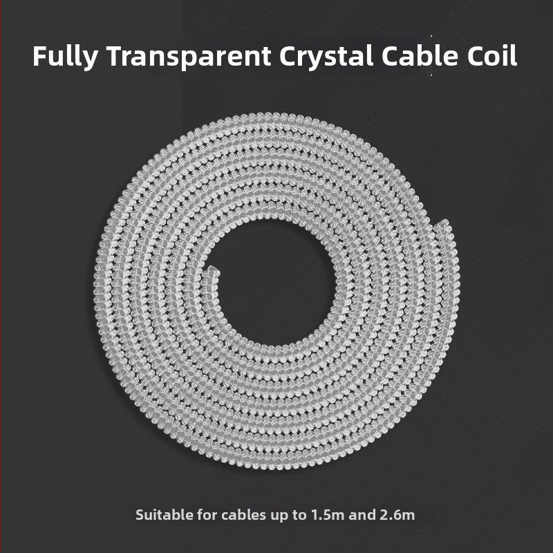 Защитен калъф за кабел за данни с кристален навиващ се шнур, устойчив на счупване