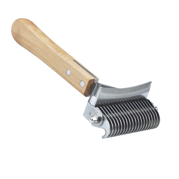 Pieptene din lemn 3-in-1 pentru animale de companie – pisici și câini, îndepărtarea părului, curățare