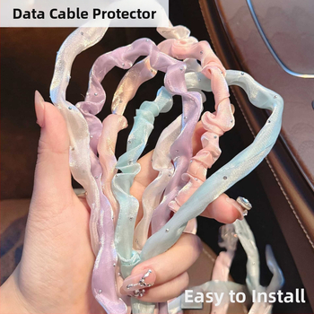 Карикатурен протектор за USB кабел за зареждане, защита срещу чупене, Type-C закопчалка, пластмасов предпазител