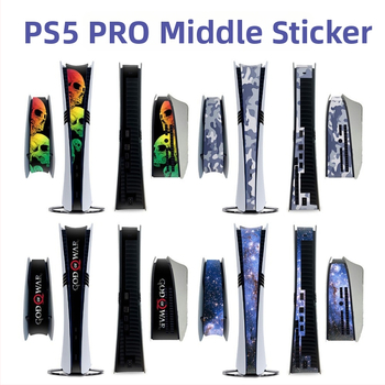 PS5 Pro vidurinė juosta – viso dangos lipdukas su anglies pluošto tekstūra, PVC plėvelė 0,2 mm, lengvas užklijavimas be likučių, suderinamas su PS5 Pro