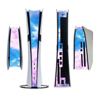 PS5 Pro vidurinė juosta – viso dangos lipdukas su anglies pluošto tekstūra, PVC plėvelė 0,2 mm, lengvas užklijavimas be likučių, suderinamas su PS5 Pro