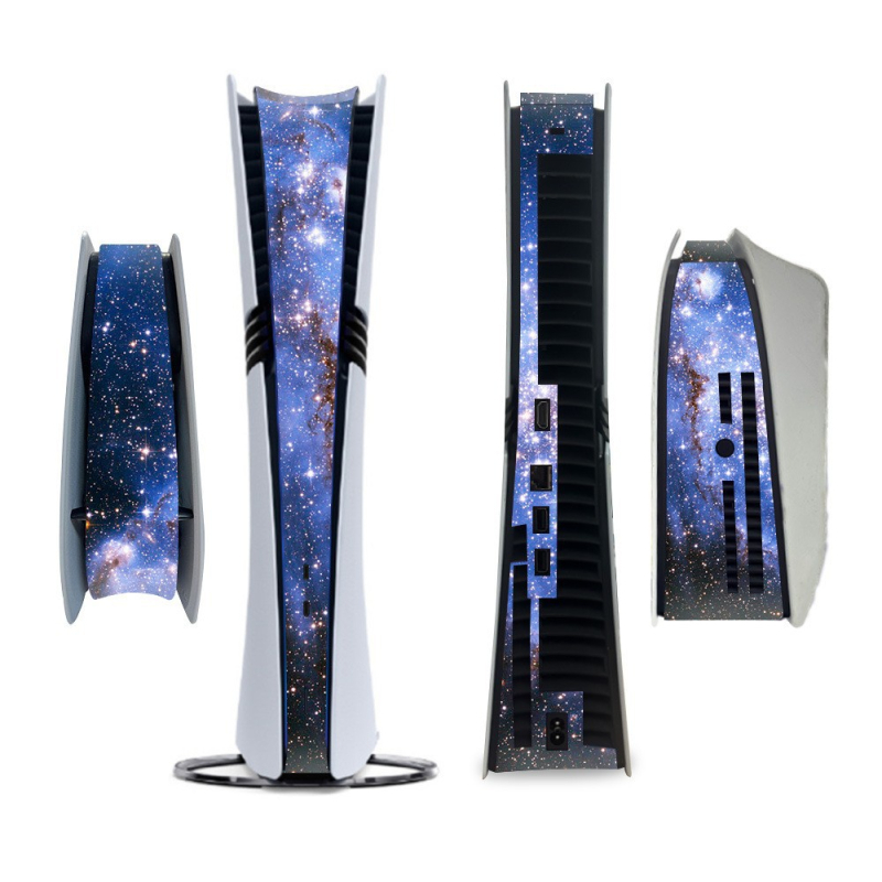 PS5 Pro vidurinė juosta – viso dangos lipdukas su anglies pluošto tekstūra, PVC plėvelė 0,2 mm, lengvas užklijavimas be likučių, suderinamas su PS5 Pro