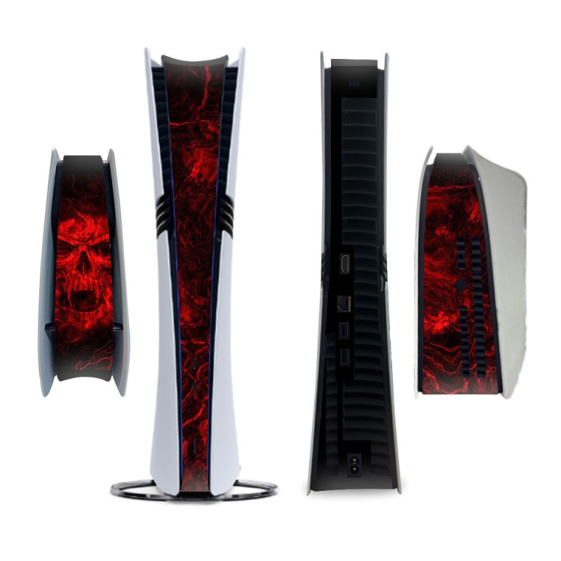 PS5 Pro vidurinė juosta – viso dangos lipdukas su anglies pluošto tekstūra, PVC plėvelė 0,2 mm, lengvas užklijavimas be likučių, suderinamas su PS5 Pro