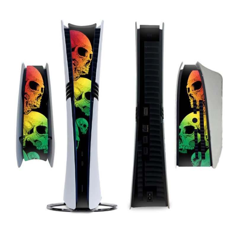 PS5 Pro vidurinė juosta – viso dangos lipdukas su anglies pluošto tekstūra, PVC plėvelė 0,2 mm, lengvas užklijavimas be likučių, suderinamas su PS5 Pro