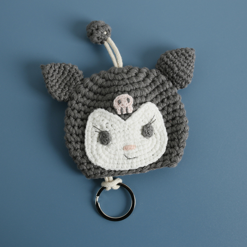 Θήκη κλειδιών, χειροποίητη πλεκτή από βαμβάκι, με ζωικό μοτίβο, unisex, άνοιξη 2025