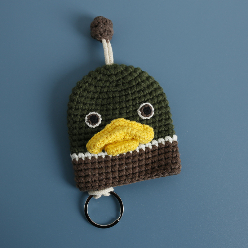 Θήκη κλειδιών, χειροποίητη πλεκτή από βαμβάκι, με ζωικό μοτίβο, unisex, άνοιξη 2025